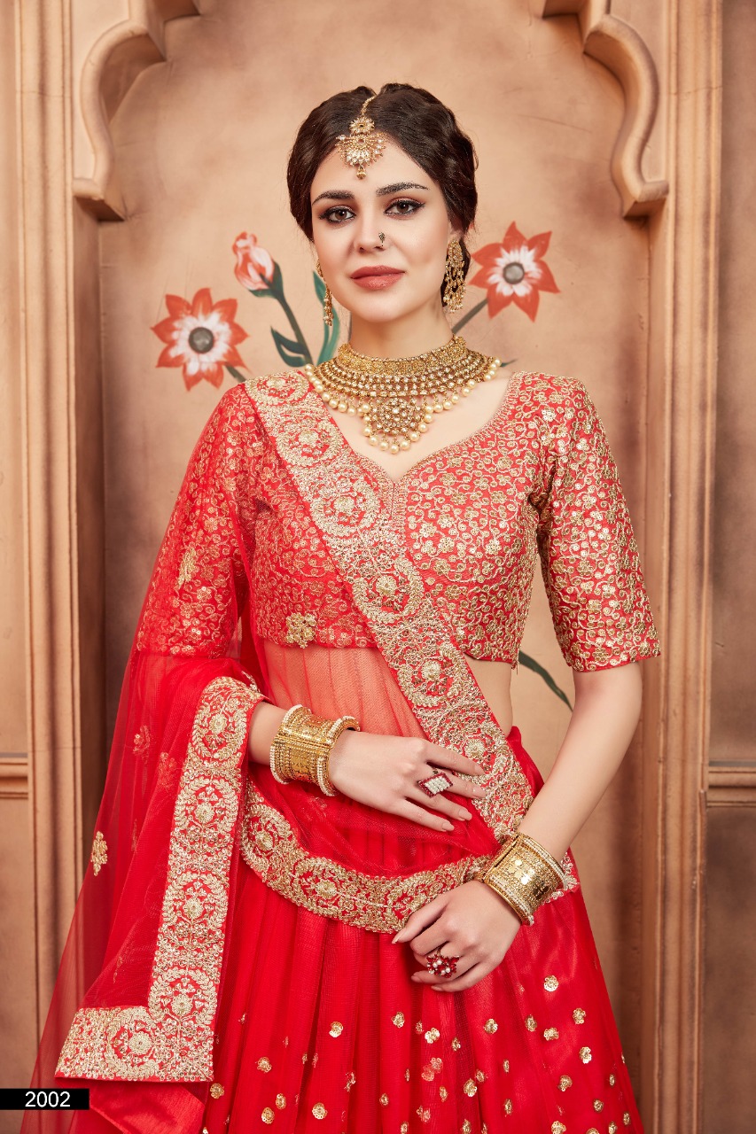 2-1 Salwar And Lehenga Heavy Work Wedding Designer Collection - Golden –  Boutique4India