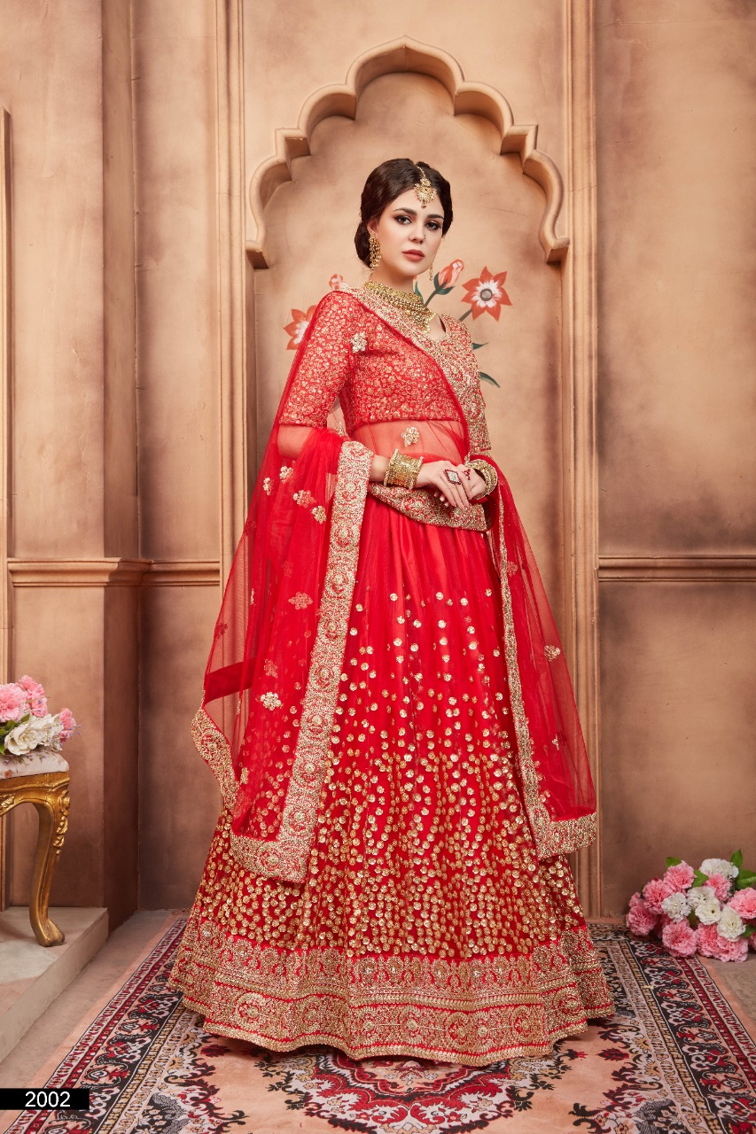 Indian Bridal Red Wedding Designer lehenga choli Soft net lehenga With  Sequence Embroidery Work for Women . - sethnik.com
