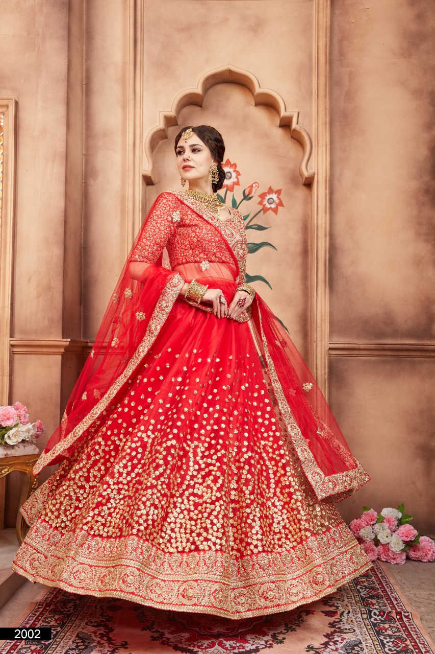 Red Wedding Lehenga Choli Indian Ethnic Sequin Bridal Wear Lengha Sari  Lehanga | eBay