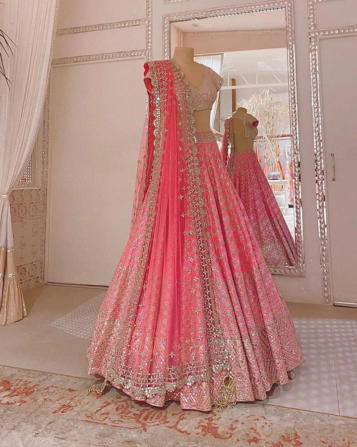 Dark Pink Indian Women Lehenga Choli With Heavy Sequence Embroidery Jari  Work, Indian Wedding Wear, Designer Ready to Wear Lehenga Blouse - Etsy