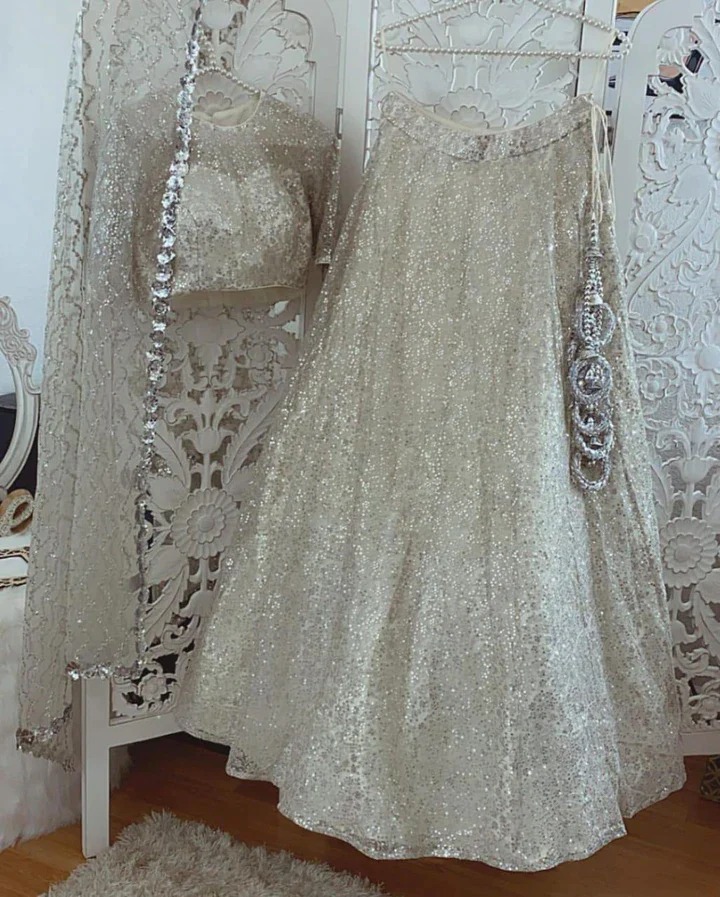 White Designer Lehenga Sangit Special – EinayaCollection
