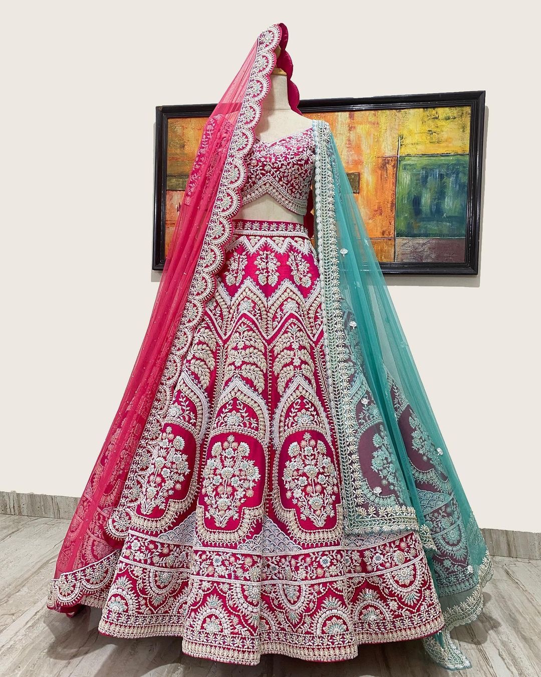Latest Bridal Look Lehenga Design Silk Lehenga Multicolour