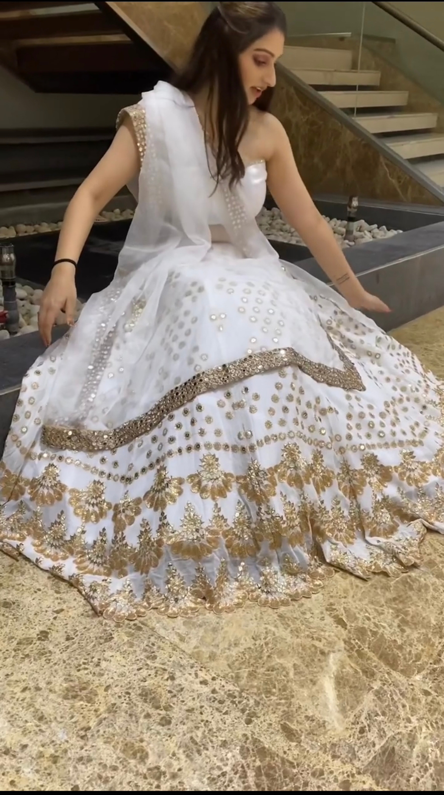 Latest White Embroidered Designer Wedding Lehenga Choli Design – Kaleendi