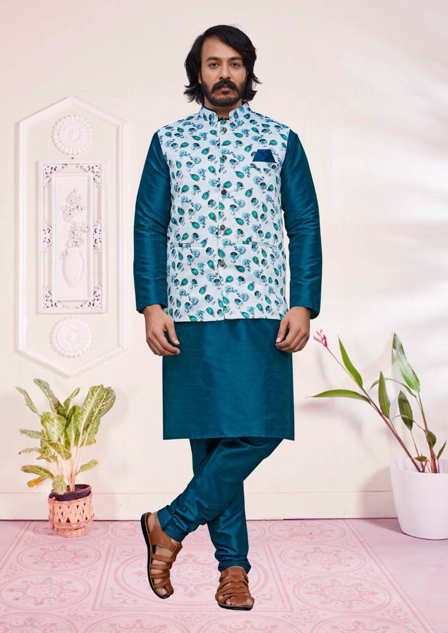 Kid's Cotton Blend Dark Green Self Design ONLY Nehru Jacket - Sojanya KID | Nehru  jackets, Cotton blend, Jackets