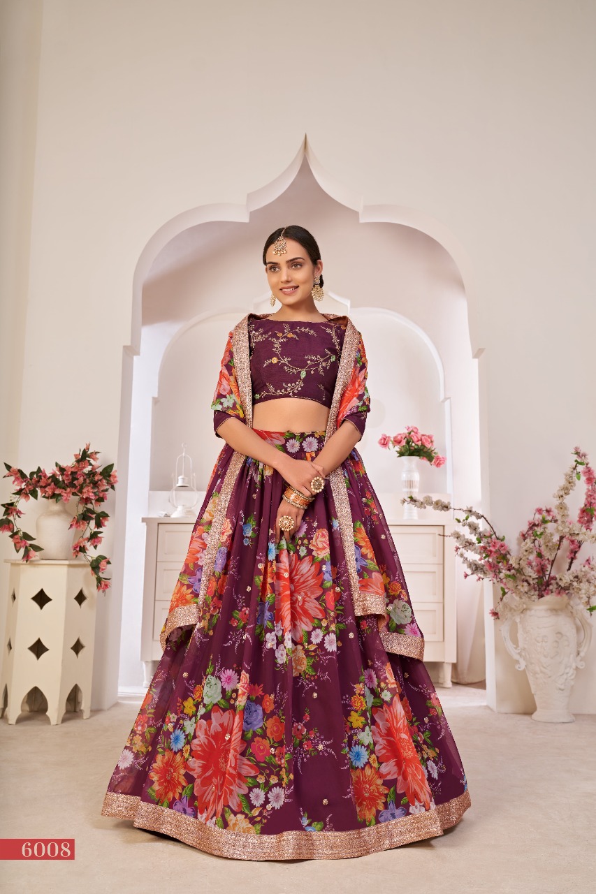 Red Colored Party Wear Floral Designer Lehenga Choli With Dupatta –  TheDesignerSaree