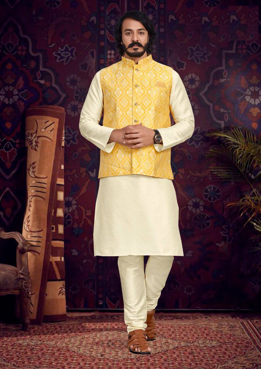 Floral Printed Modi Jacket Stylish Bandi for Men