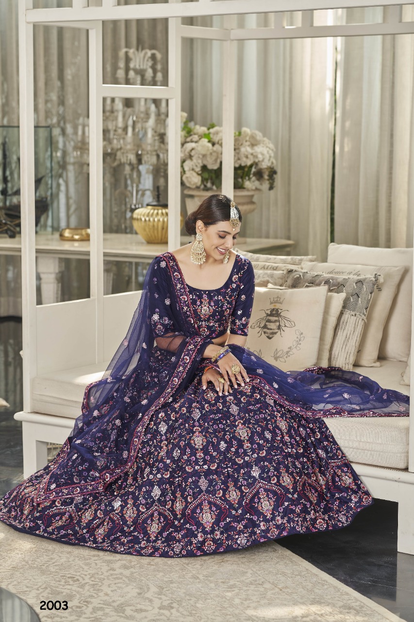 Buy Navy Blue Stylish Designer Wedding Wear Lehenga Choli | Wedding Lehenga  Choli