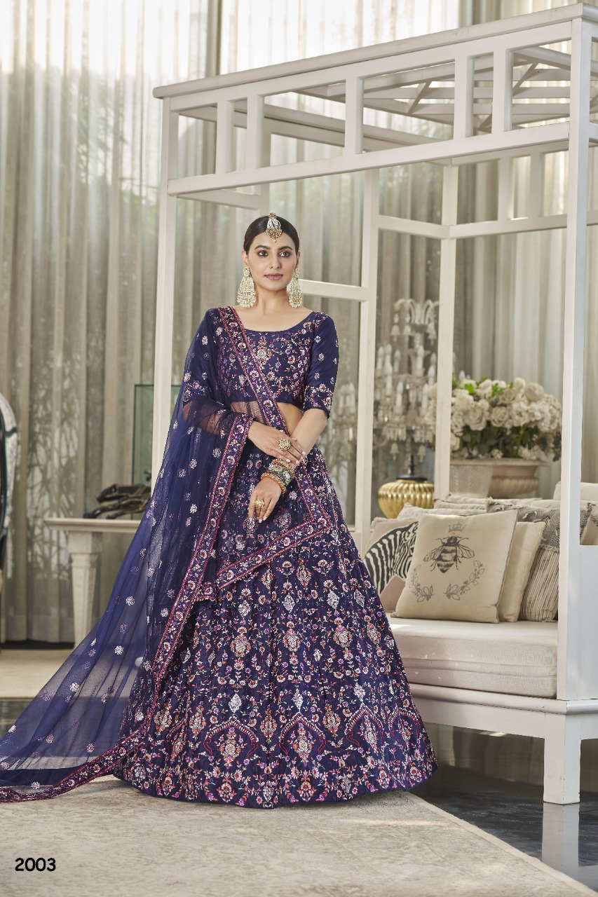 Buy Maroon Silk Embroidered Zardozi Plunge V Floral Bridal Lehenga Set For  Women by Bindani by Jigar & Nikita Online at Aza Fashions.