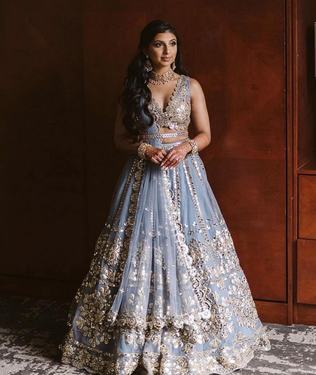Indian Bridal Wear - Sabyasachi Inspired Maroon Velvet Zardozi Lehenga – B  Anu Designs