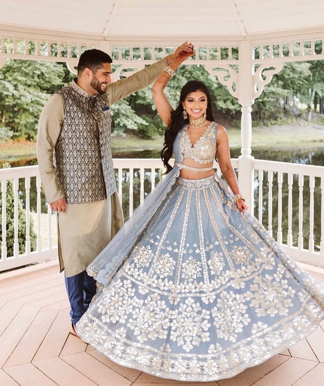 Wedding Wear Lehenga Choli ( Multi Color ) - Daraz India