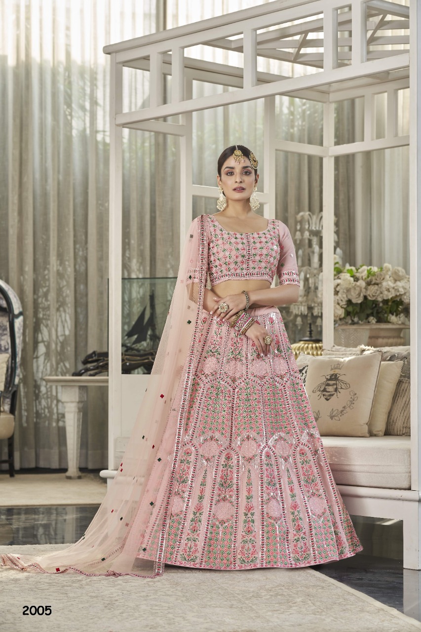 Banglori Silk And Net Embroidered Party Wear Sharara Top Lehenga In Light  Pink