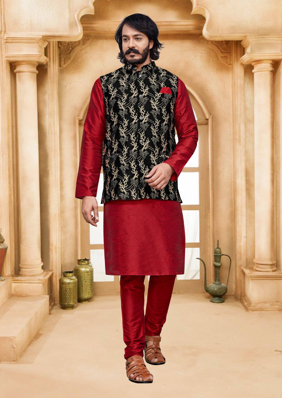 Modi Jacket for Men Kurta Pajama Jacket Set Coffee Customized Plus Size  Dress for Men RKL-MD-4607-155942 – iBuyFromIndia
