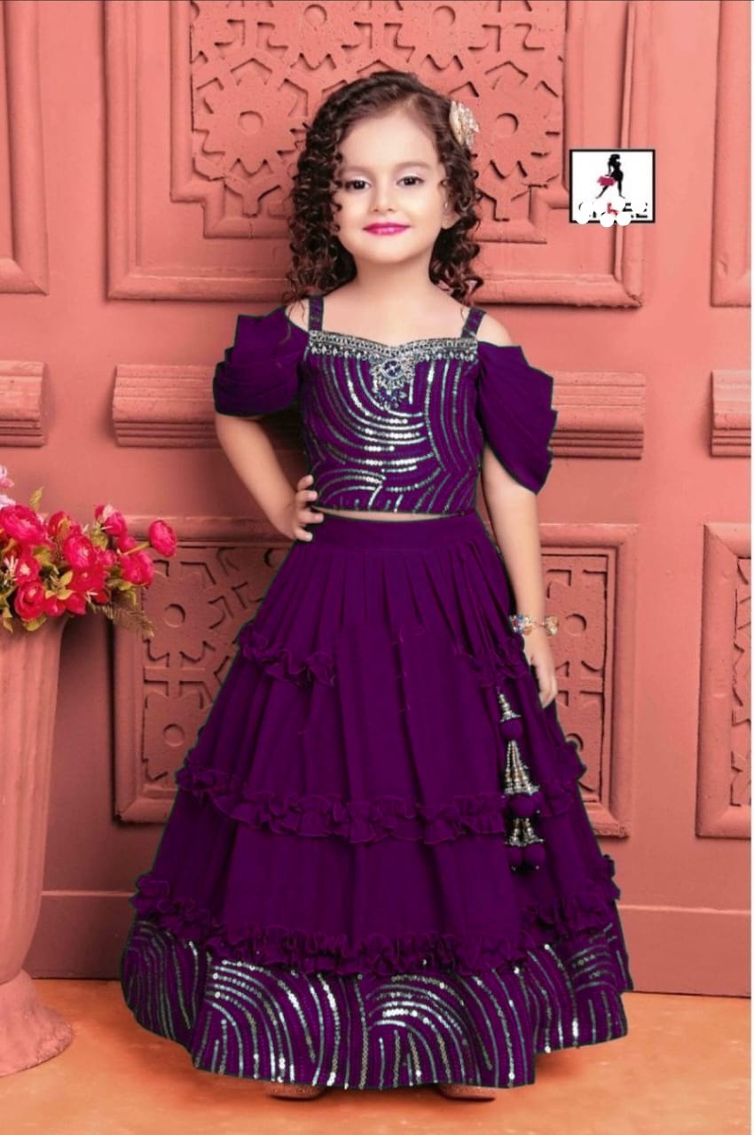 Buy CHIDIYA FAB Kids Baby Girl's Silk & Net Readymade Lehenga Choli (5-6  Years) at Amazon.in