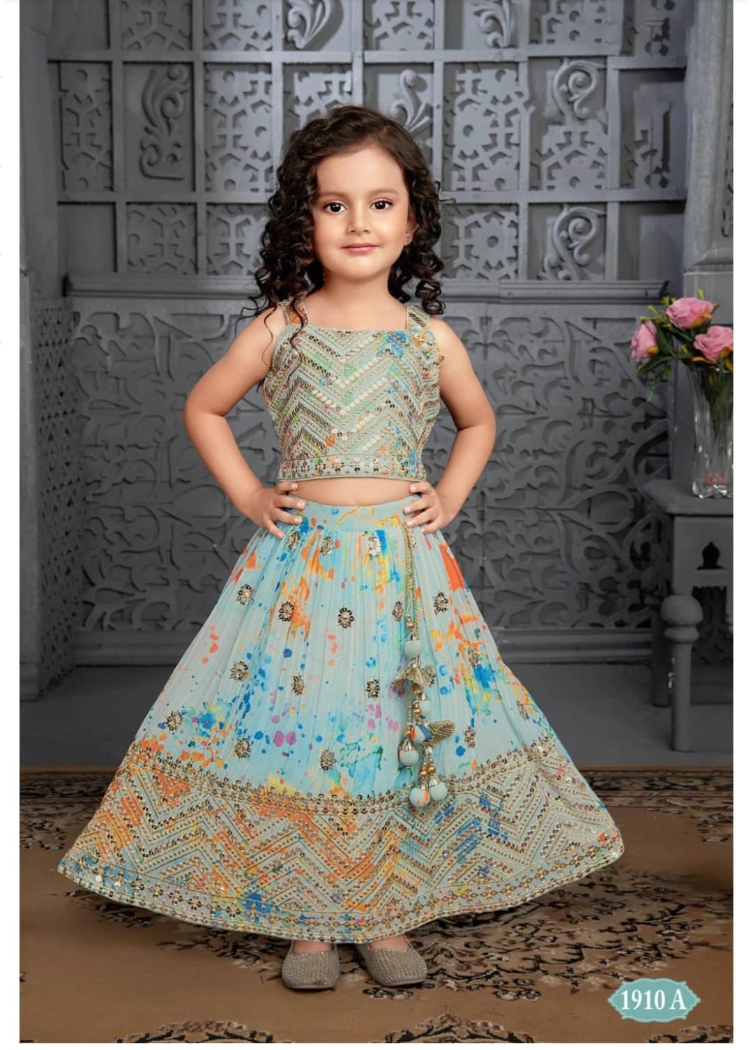 Buy Baby Pink Lehenga Kids Designer Lehenga Choli for Eid Girls Festive  Wear Kids Partywear Lehenga Choli Indian Wear Dress Eid Gifts Online in  India - Etsy