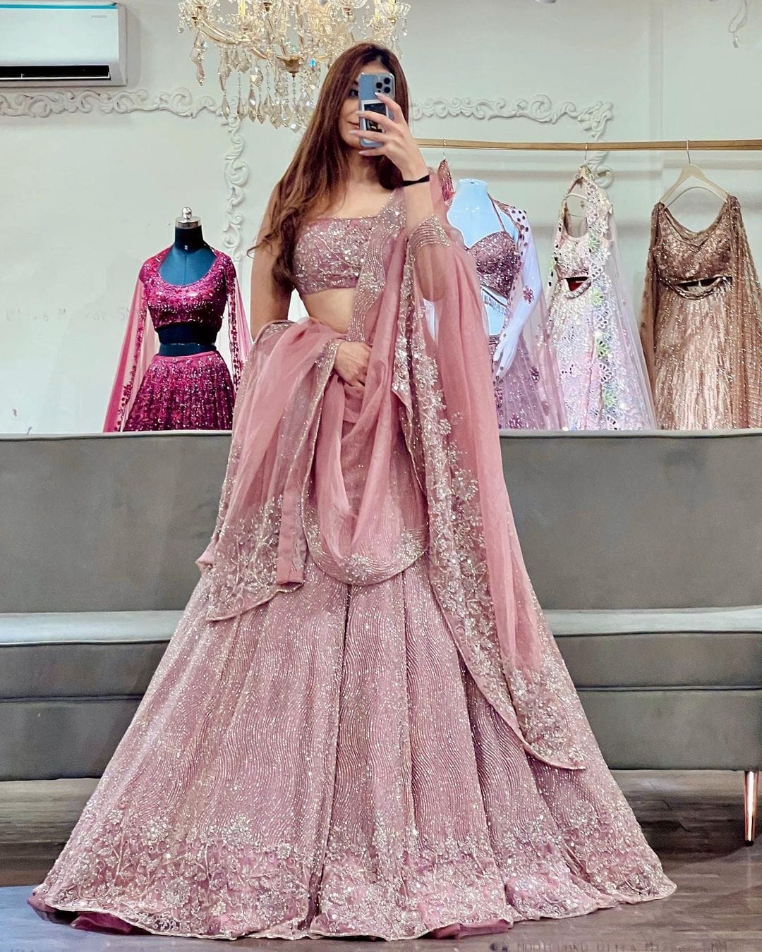 Shop Rani Pink Art Silk Embroidered Umbrella Lehenga Wedding Wear Online at  Best Price | Cbazaar
