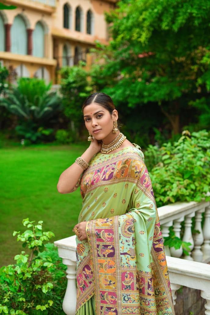 Kashmiri Pashmina Inspired Silk Saree For Wedding | Kani Saree for Women |  The Silk Trend