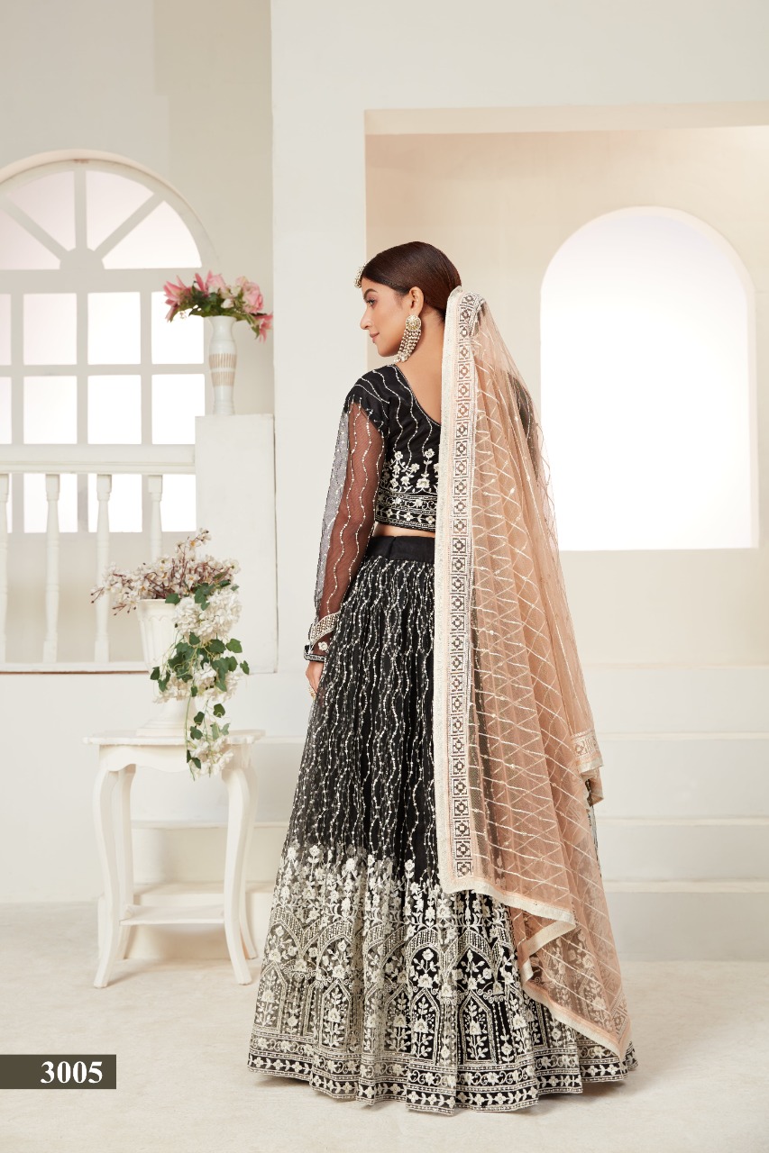Exquisite Black Velvet Bridal Lehenga Choli for a Timeless and Glamoro –  FOURMATCHING