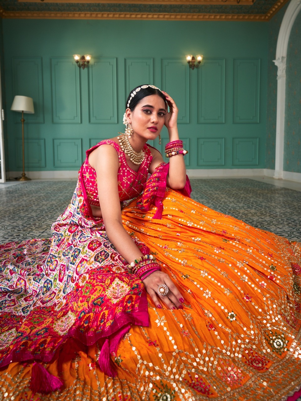 bridal make up done by Priti Gupta Lehenga Jewellery available on rent add  Mangla wedding collection Nakhas to Gorakhpur Contact us at �... | Instagram