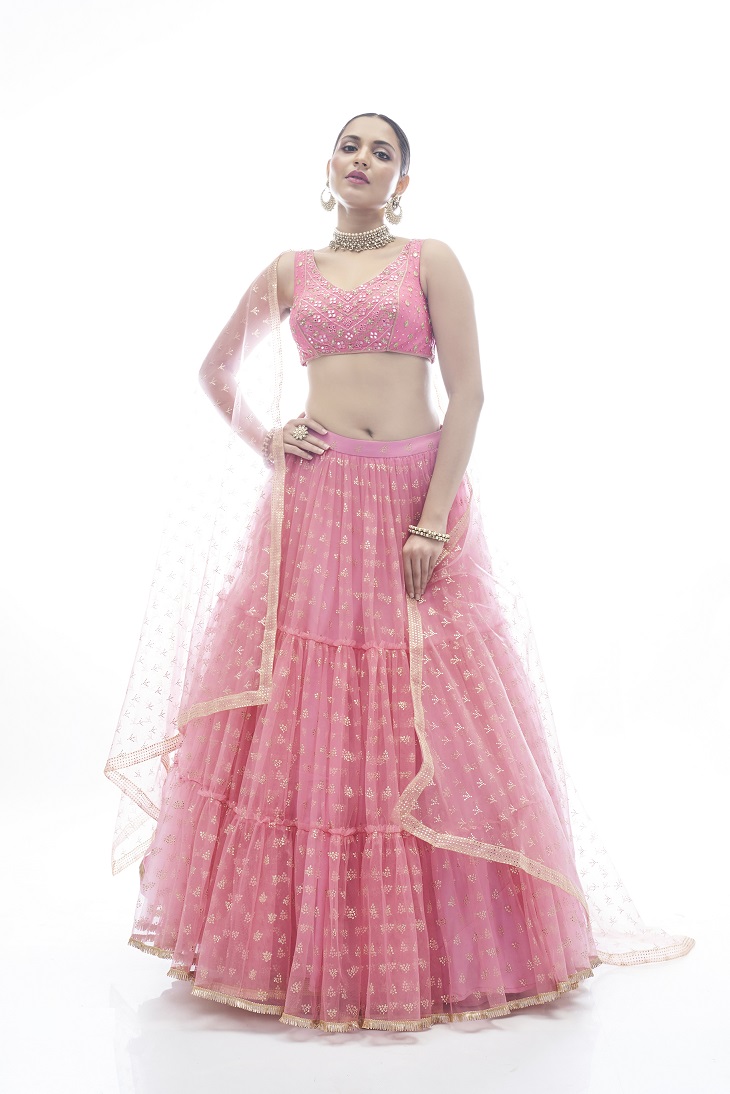 Buy Indian Lehenga Choli UK | Designer Wedding Lehengas USA | Sharara Lehenga  Designs Online Shopping: Grey and Pink (Page 4)