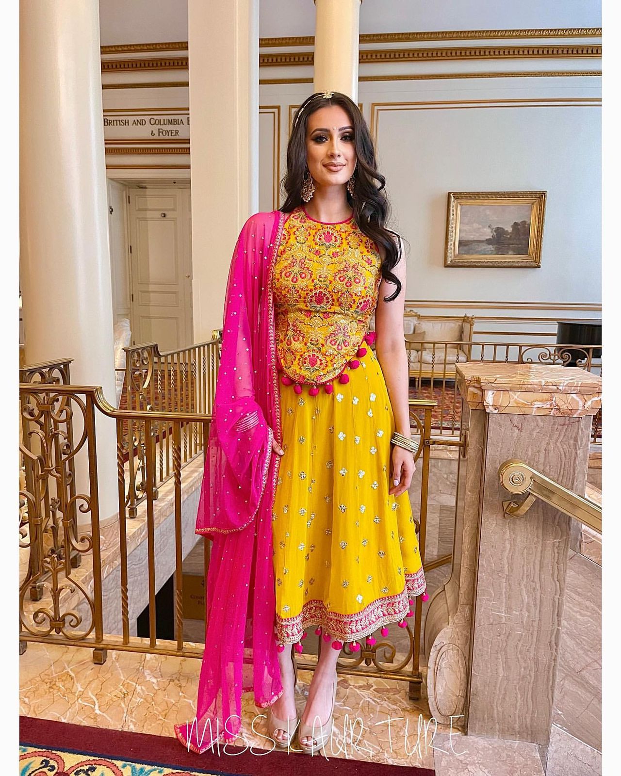 Pakistani Designer Embroidered Yellow Lehenga Choli #BN845 | Pakistani  bridal dresses online, Pakistani bridal wear, Pakistani mehndi dress