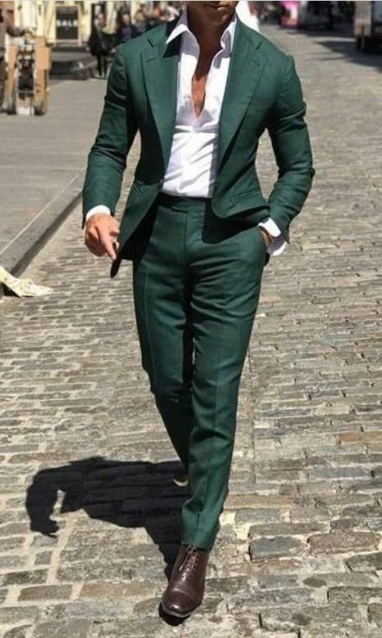 Classy TwoPiece Green Mens Suit for Wedding, Engagement, Prom, Groom — free download