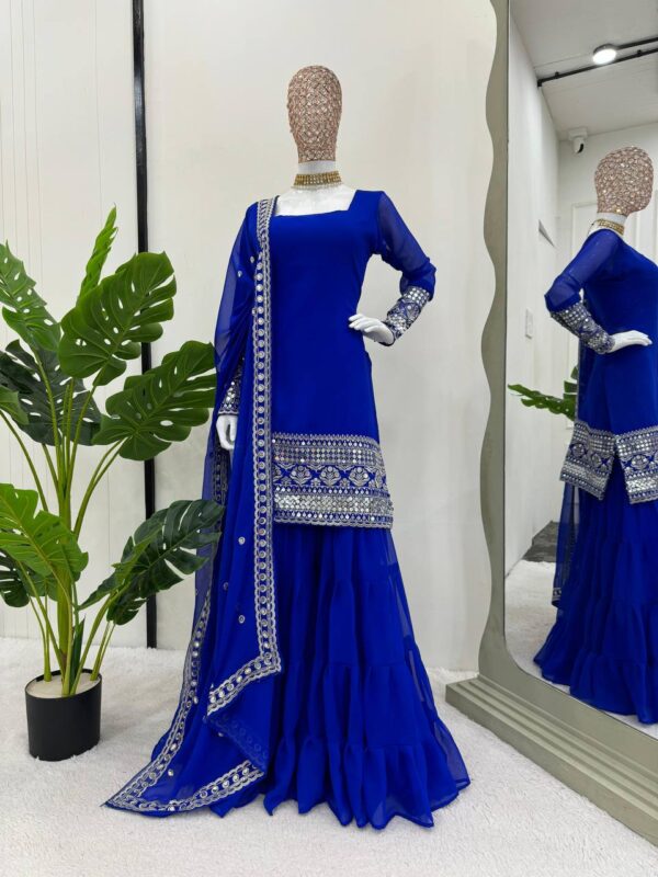 Stylish sharara suit set.