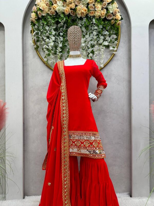 Stylish sharara suit set. - Image 8