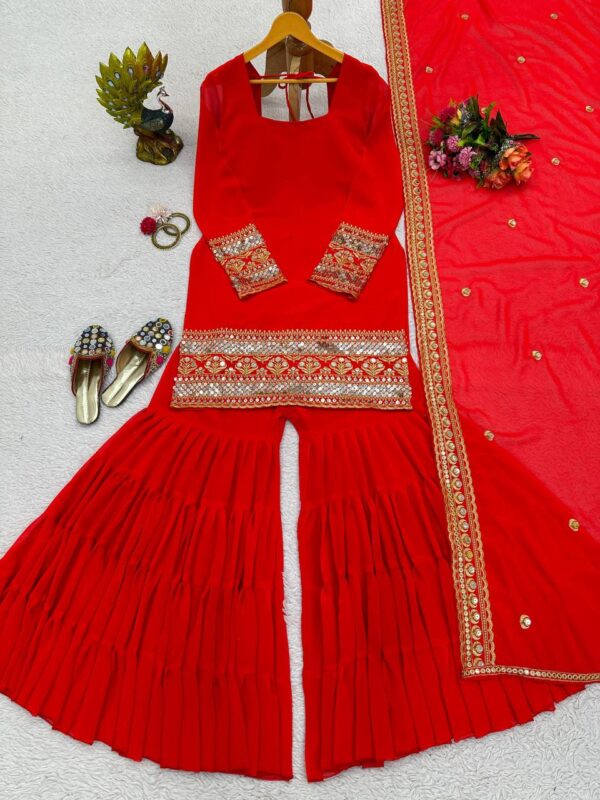 Stylish sharara suit set. - Image 9