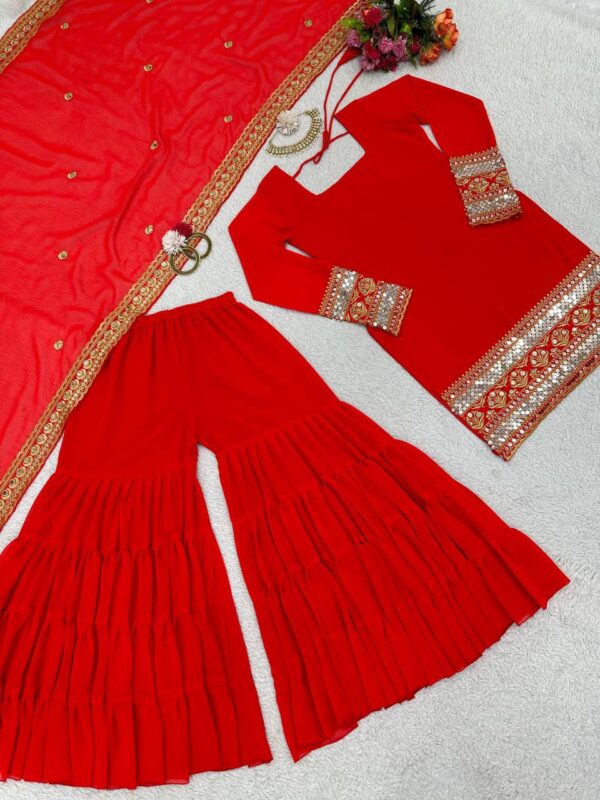 Stylish sharara suit set. - Image 11