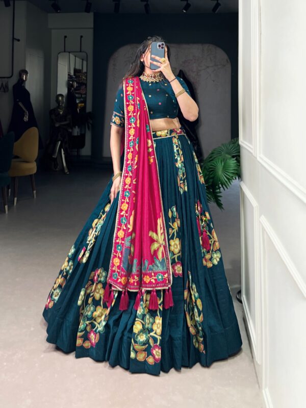 Festival Collection Of 2025 With Tussar Silk Fabric In Pearl Blue color.