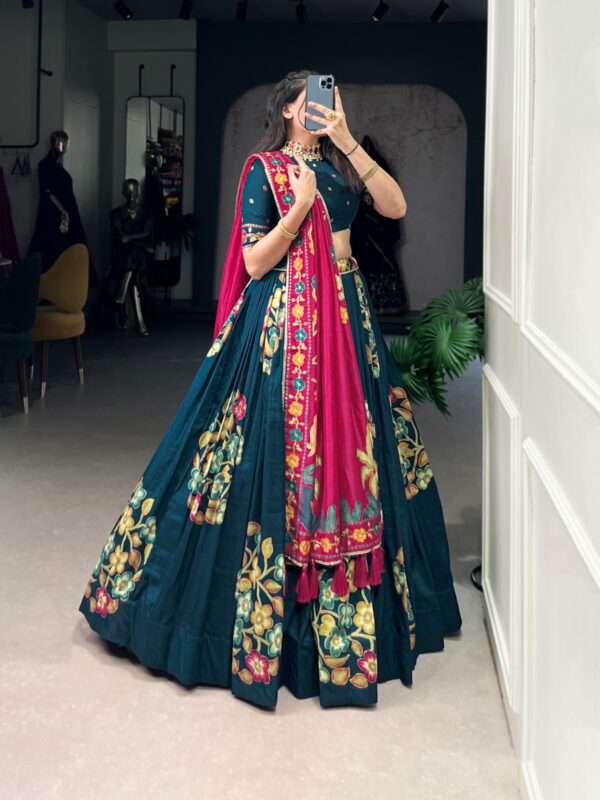 Festival Collection Of 2025 With Tussar Silk Fabric In Pearl Blue color. - Image 2