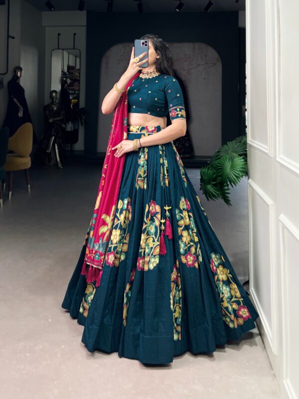 Festival Collection Of 2025 With Tussar Silk Fabric In Pearl Blue color. - Image 3