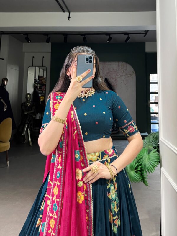 Festival Collection Of 2025 With Tussar Silk Fabric In Pearl Blue color. - Image 4