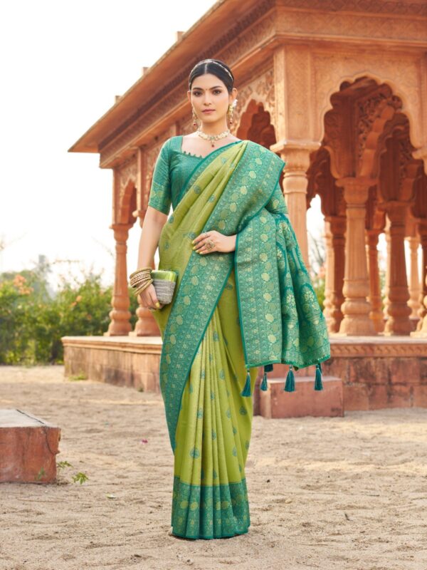 Soft Banarasi Luxurious silk sarees rich in tradition for any occasion. - Image 8