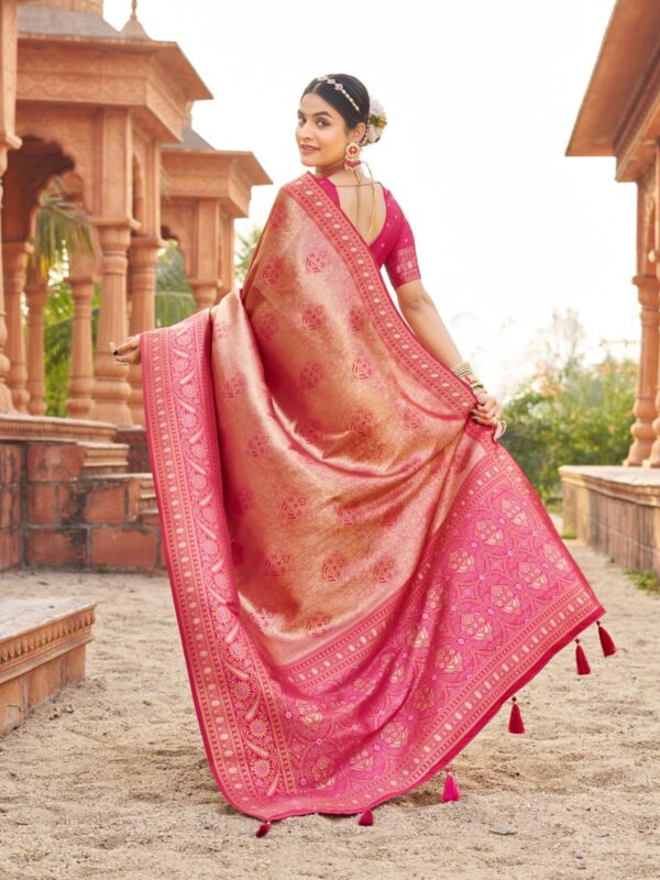 Soft Banarasi Luxurious silk sarees rich in tradition for any occasion. - Image 3