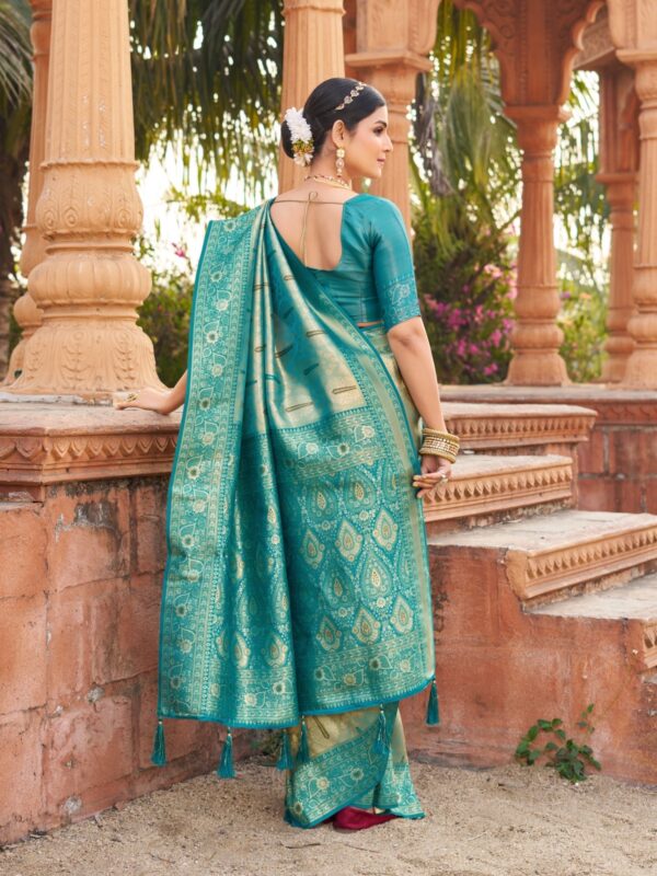 Soft Banarasi Luxurious silk sarees rich in tradition for any occasion. - Image 5