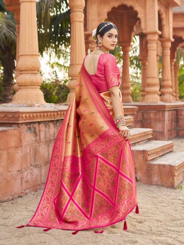 Soft Banarasi Luxurious silk sarees rich in tradition for any occasion. - Image 6